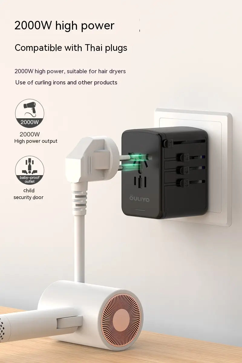 Universal Travel Power Converter for United States and CHF Countries