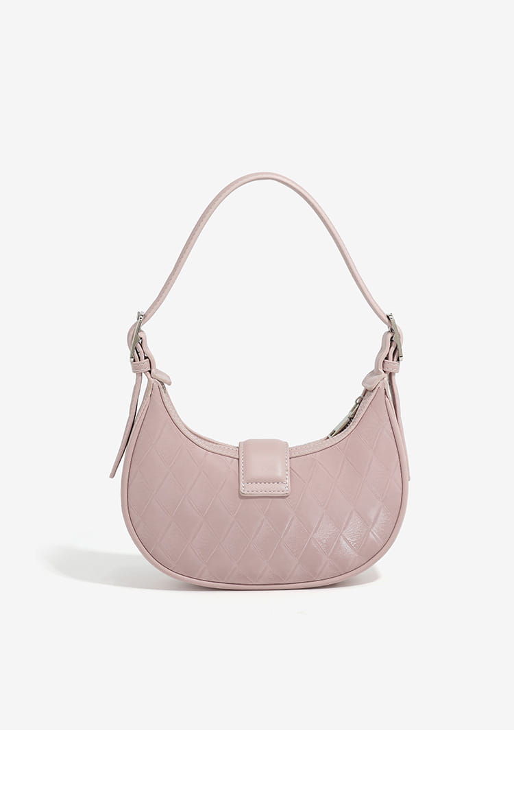 Pink Black Milky White Soft PU Saddle Shoulder Messenger Bag