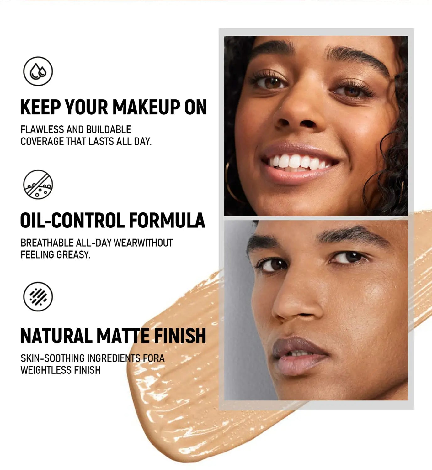 Long-Lasting Shading Cream Concealer with Color Correction and Invisible Pores