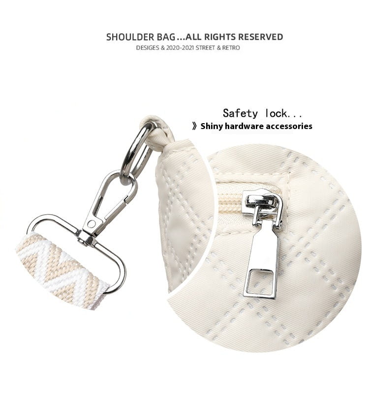 Oxford-Stoffkreuzbody-Umhängetasche mit Zipper mehrfarbiger Reiseboten