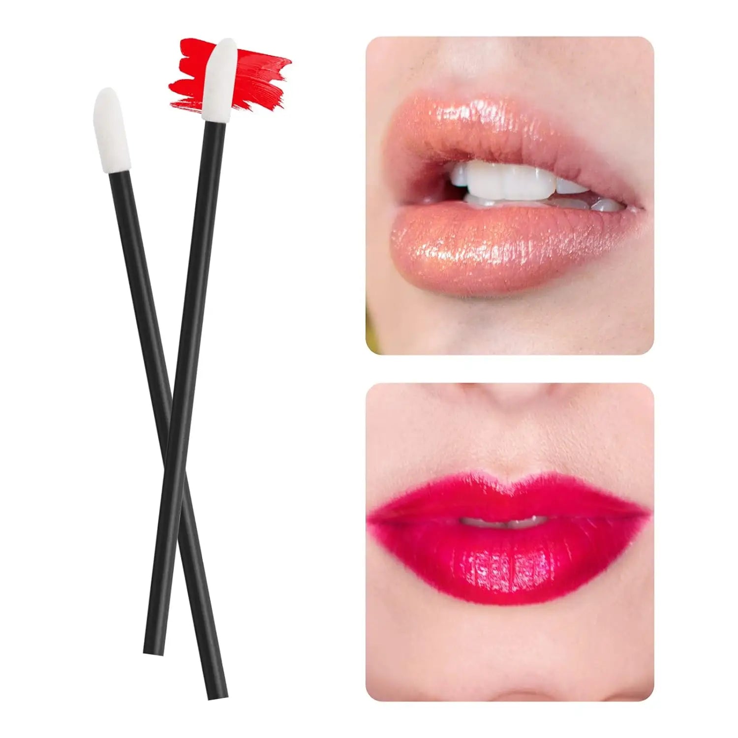 Disposable Lip Wands Soft Flocked Applicators for Gloss and Makeup
