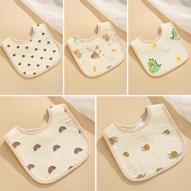 Baby Pure Cotton Waterproof Bib And Mouth Water Towel - Waterproof Bib for Baby’s Epic Mess Adventures