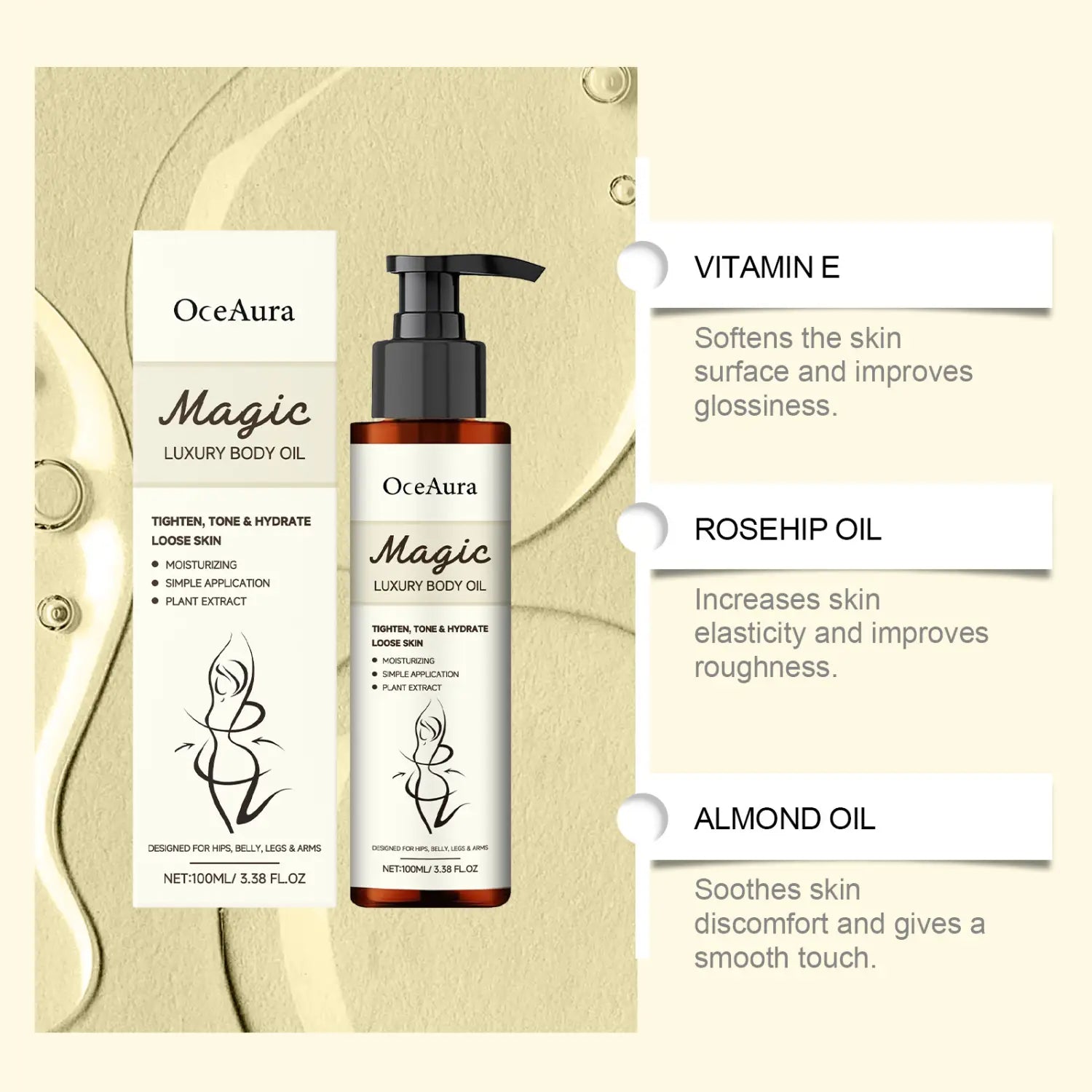 Hydrating Body Treatment Oil 100ML for All Skin Types Moisturizing Care