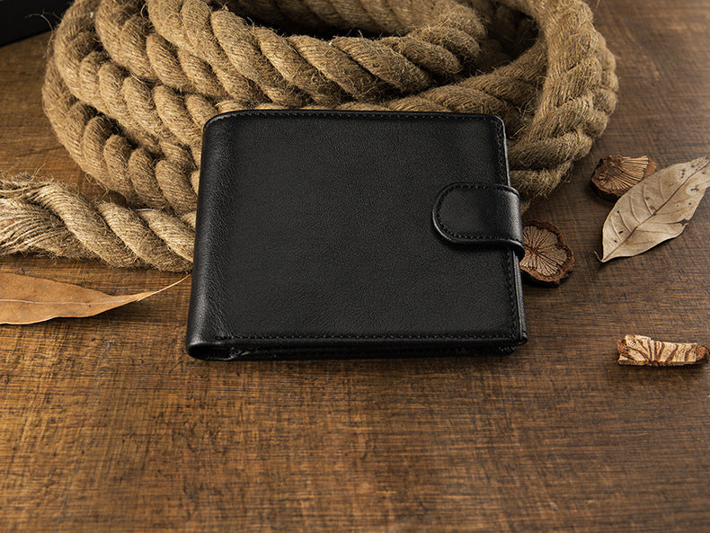 Multifunctional Men’s Short Leather Wallet - Short Wallet for Men the Swiss Army Knife of Pockets