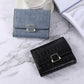 Short Style Solid Color Three Fold Student Coin Purse Female - Purse So Short It Can’t Hold Long Stories