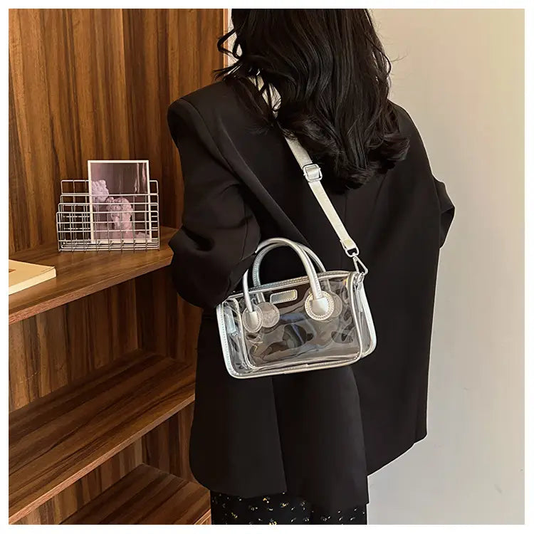 Liten plastreisekoffer Skulderveske for kvinner barn håndbagasje 23cm