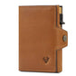 Oil Wax Crazy Horse Cowhide Coin Purse With Automatic Card Dispensing - Crazy Horse Wallet That Doubles as a Card Ninja