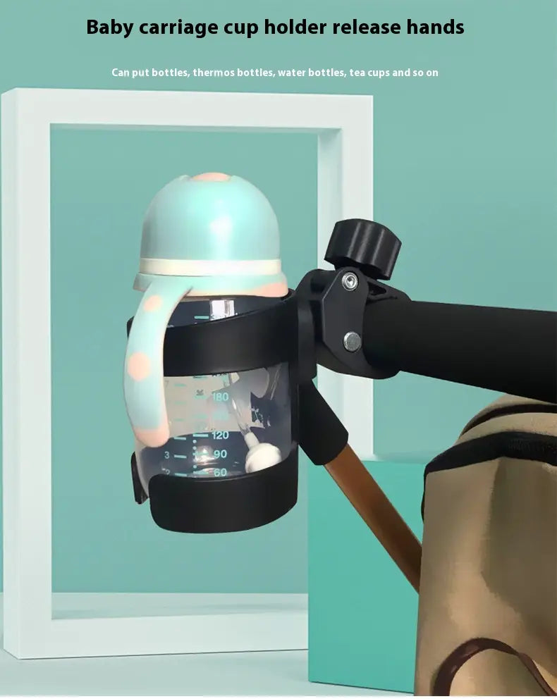 Plastic Baby Bottle Holder in Black and Mint Green for the United States