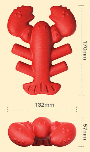 Tartós kutya rágó játék a fogak tisztításához természetes fa és piros műanyag