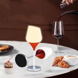 Creative Charging Wine Glass Red Atmosphere Table Lamp