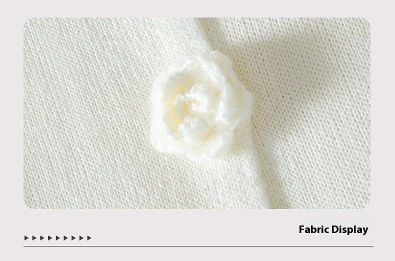 Kobiet Petal Sleeve pullover długi akrylowy sweter biały s-xl