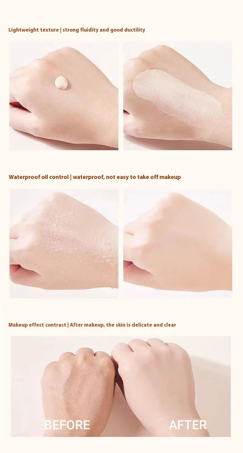 Liquid Foundation Concealer with Moisturizer and Oil Control for All Skin Types