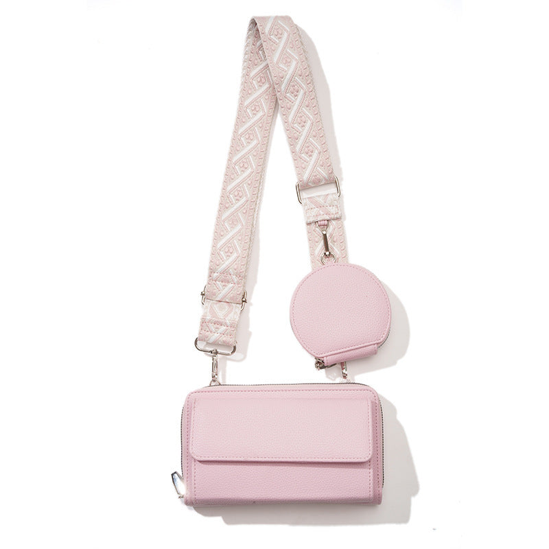 One-shoulder Crossbody Mobile Phone Bag Multi-functional Wide Shoulder Strap Bag - One-Shoulder Bag for Coins