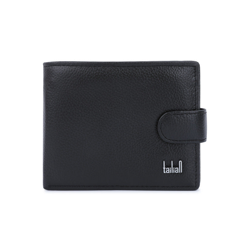 Men’s Leather Wallet Multifunctional Short Men - Sleek Wallet for Men Who Love Cowhide Shenanigans