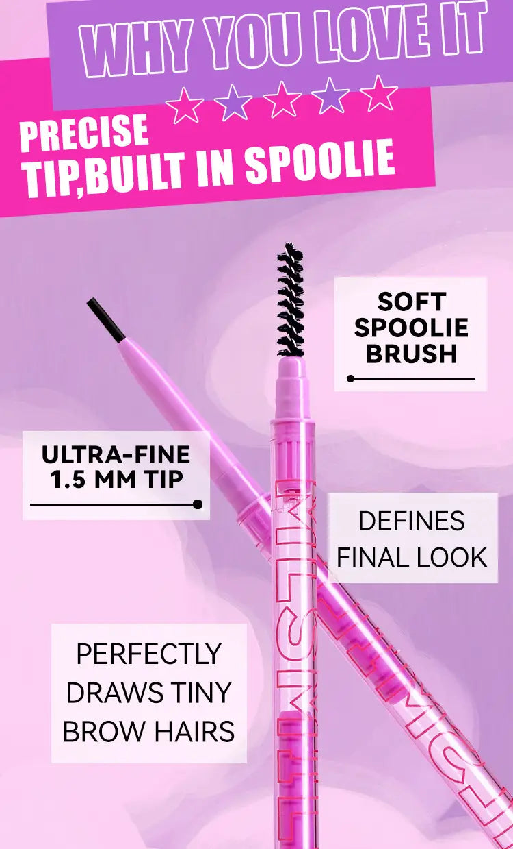 Waterproof Eyebrow Pencil Set with 4 Neutral and Dark Shades