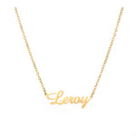 Letter Pendant Electroplated With 18K Gold Custom Name - Shiny Gold Name Necklace for the Fancy