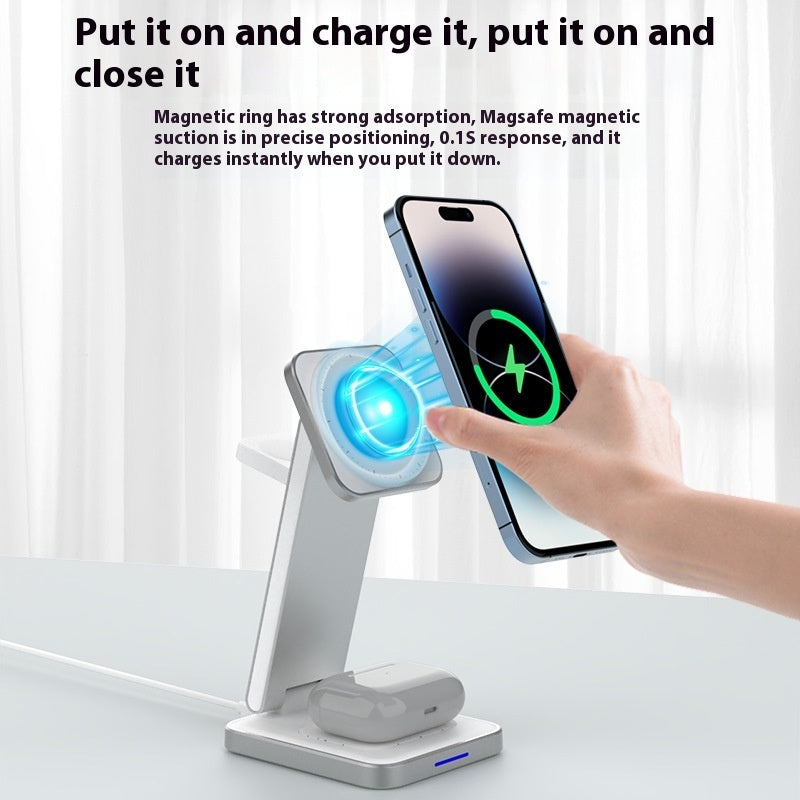 Folding Alloy Three-in-one Wireless Charger - Charge Like Magic with the Folding Alloy Wizard