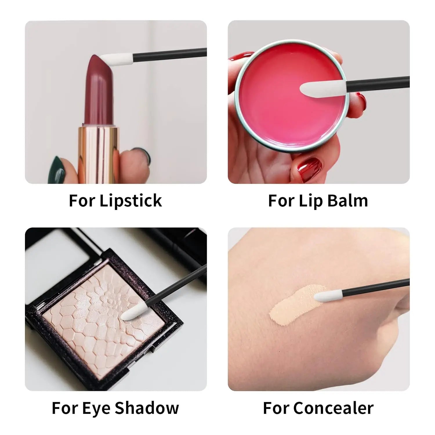 Disposable Lip Wands Soft Flocked Applicators for Gloss and Makeup