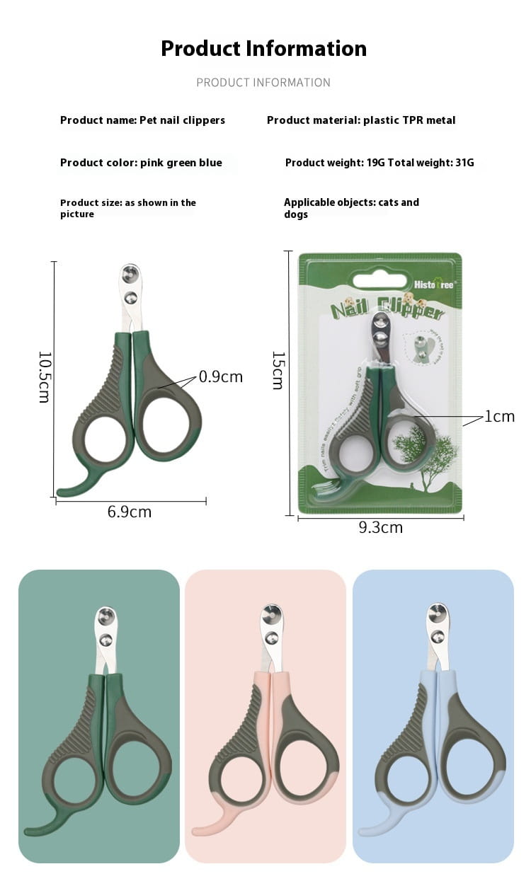 Lemmiklooma küünte klipper koertele ergonoomiline hooldusriist roosa sinise rohelisega