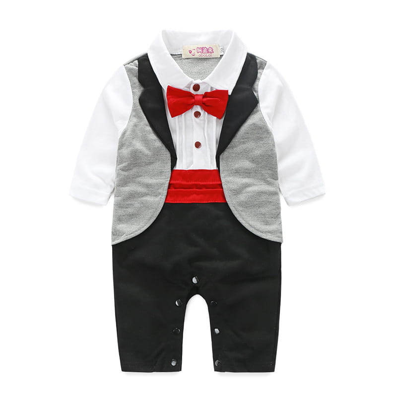Boys’ long-sleeved gentleman romper