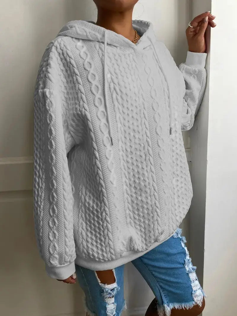 Women’s Long Sleeve Pullover Sweatshirt Colorful Oversized Polyester Top