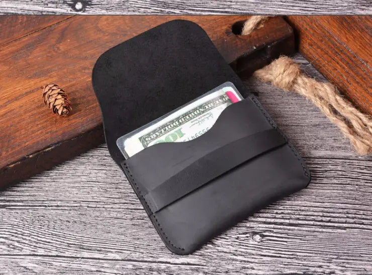 Crazy Horse Leather Card Holder Wallet for the United States CHF Buyers