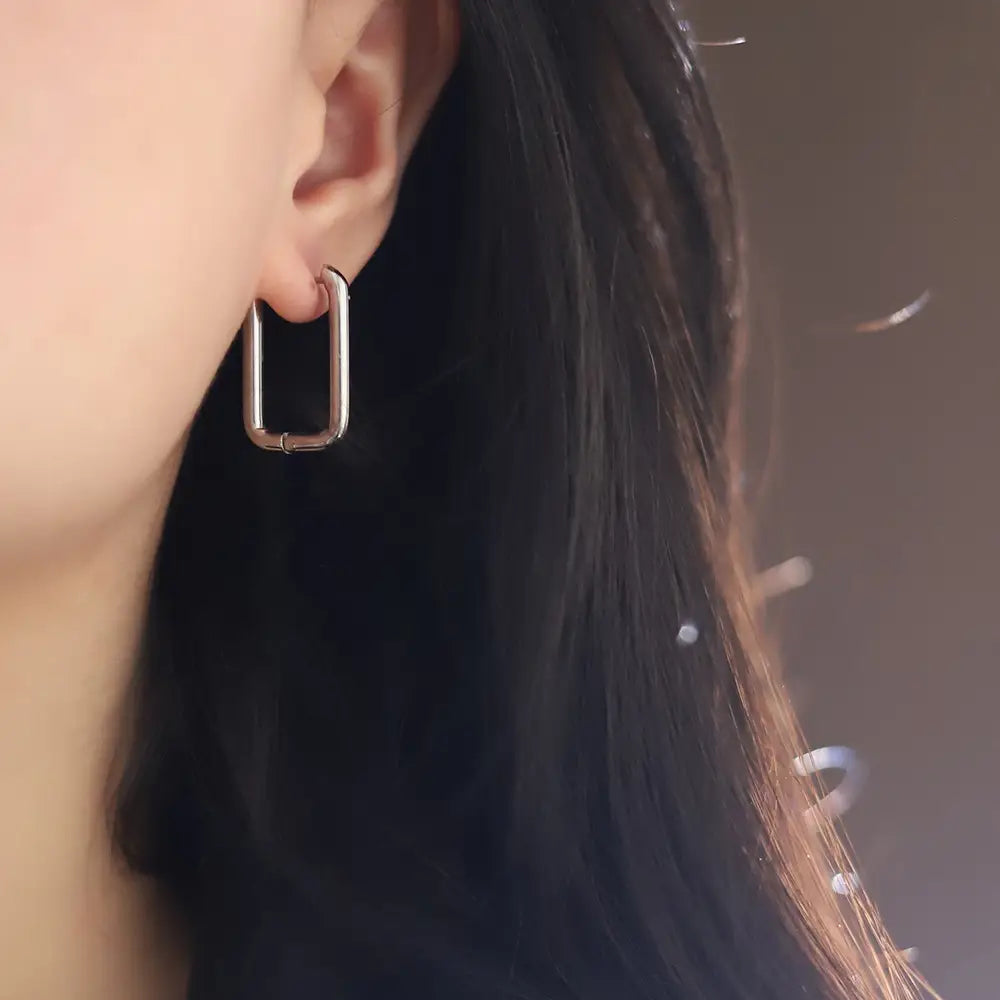 Simple Functional Square Ear Clip Earrings