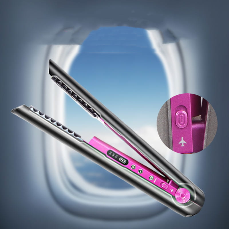 Portable USB Wireless Curling Iron for Straightening and Rolling