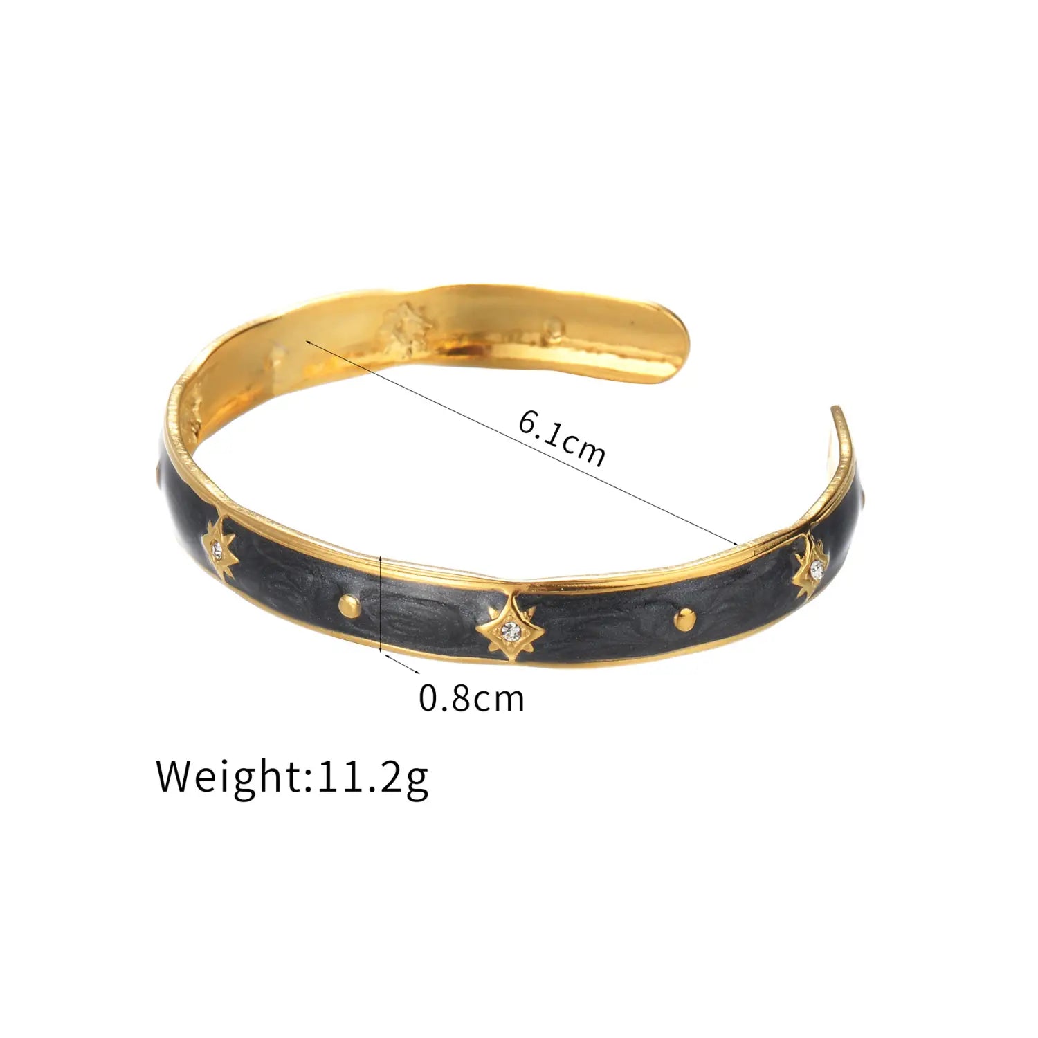 Fashion Retro Design Oil Dripping Bracelet Stainless Steel