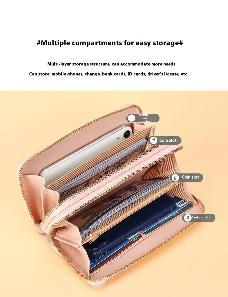 Portefeuille en cuir synthétique en plusieurs couleurs avec des emplacements de carte et une conception compacte