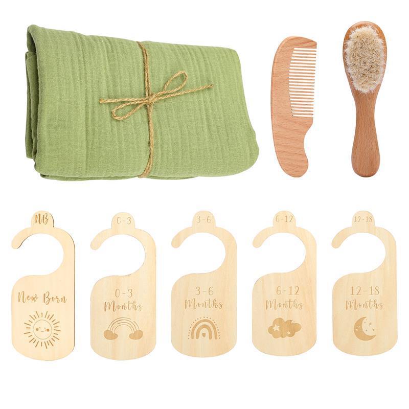 Baby Born Gift Set Wool Brush Baby Skin-friendly Bath Towel Baby One Month Old One Hundred Days Gift Box - Bath Set