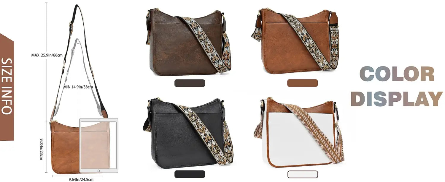 Wide Shoulder Strap Polyester Bag with Large Stitching for Daily