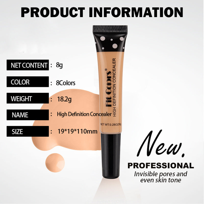 8-color Hose Concealer Concealer Repair Nourishing Liquid Foundation Dark Circles Pock Mark Cross-border - Disguise