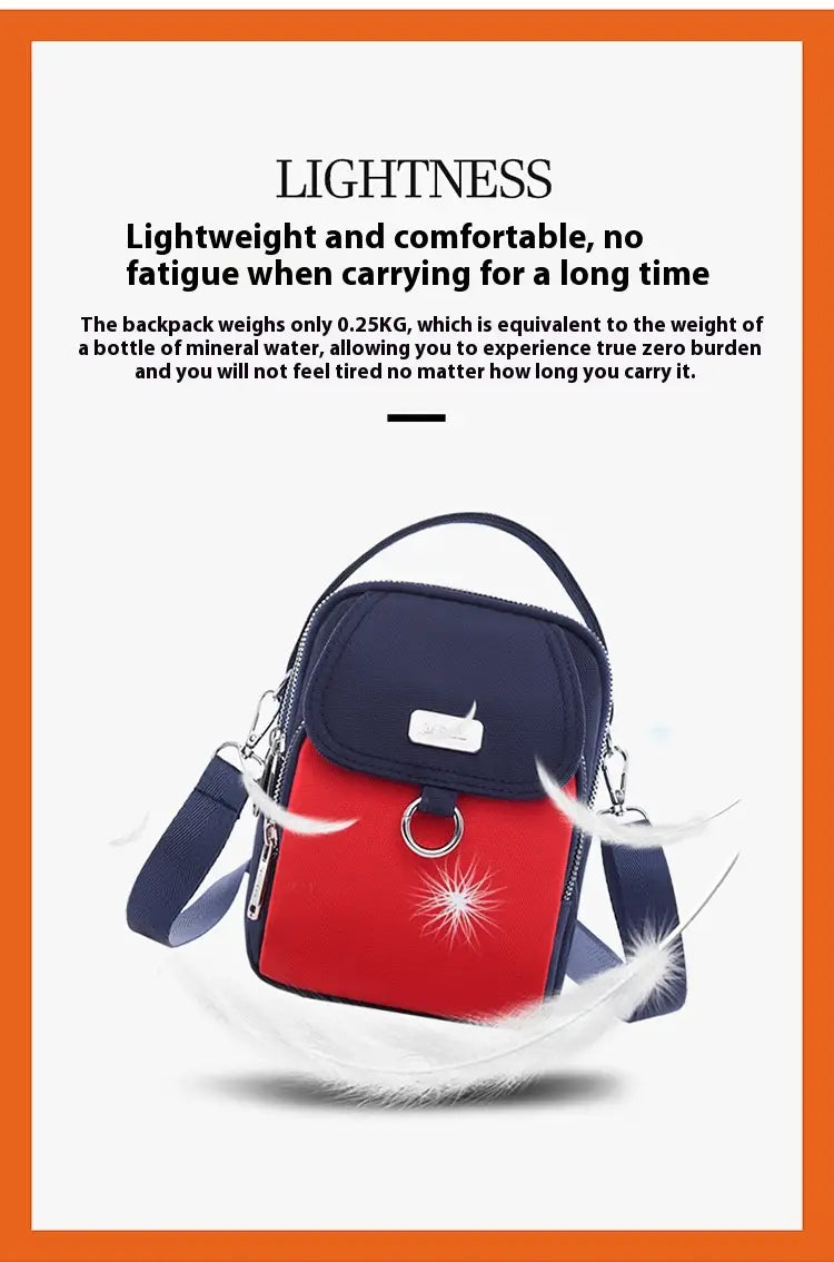 Lightweight Shoulder Messenger Bag with Versatile Pouches and Colorful Design