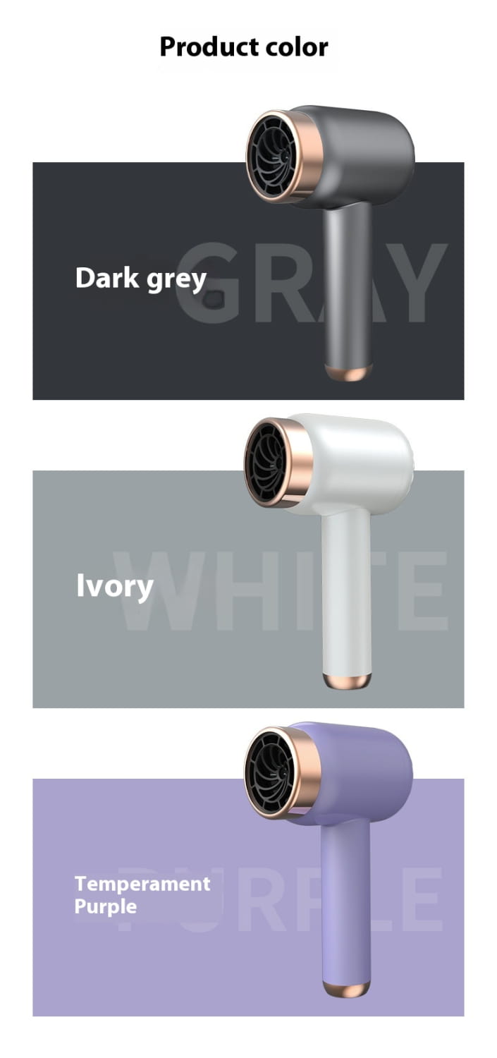 Wireless Hair Dryer with Anion Rechargeable Technology for Dormitory