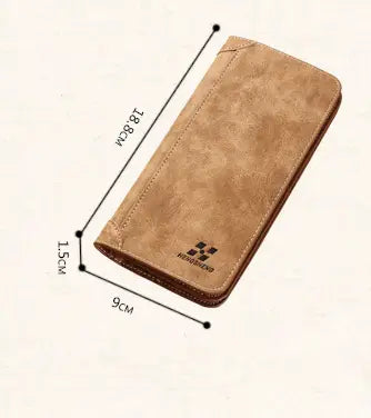 Fashionable Long Men’s PU Leather Wallet in Various Colors for United States and CHF Markets