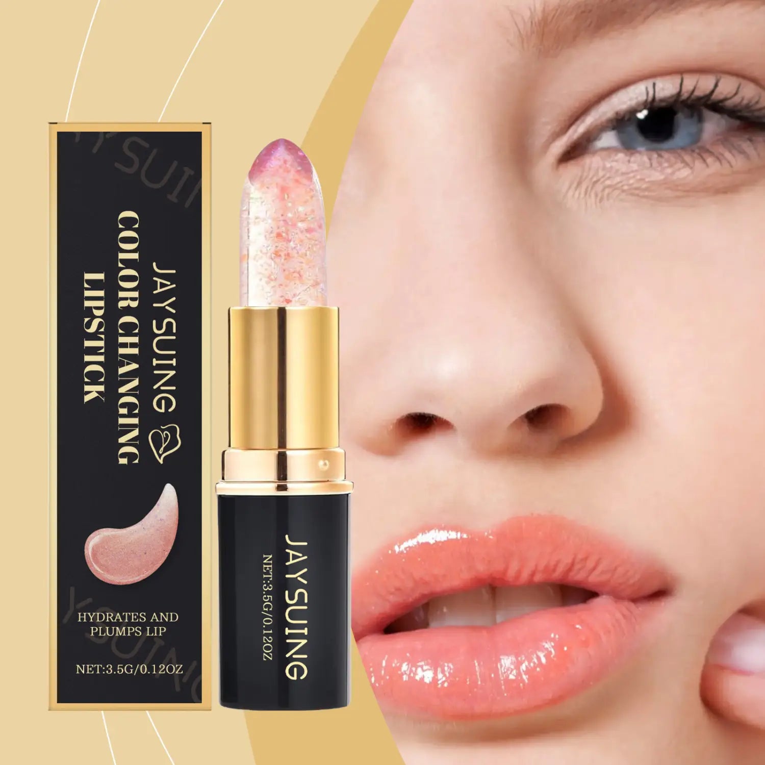 Moisturizing Hyaluronic Acid Lipstick with Vitamin E and Jojoba Oil