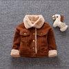 Children's cotton cartoon long-sleeved zipper jacket - Brown