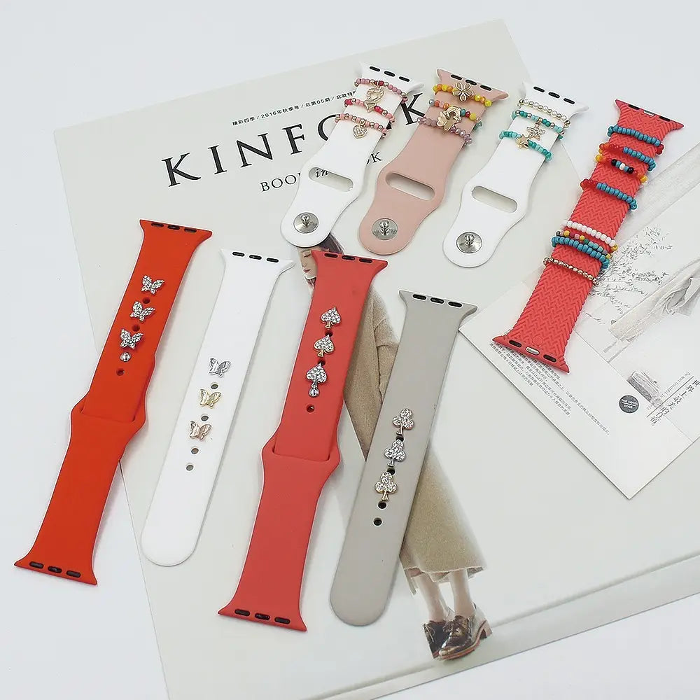 Diamond Decorative Silicone Watch Strap for Smart Watches