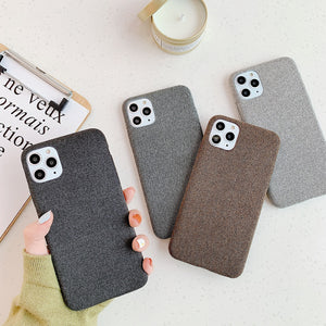 New Luo Qi Cloth Phone Case Solid Color