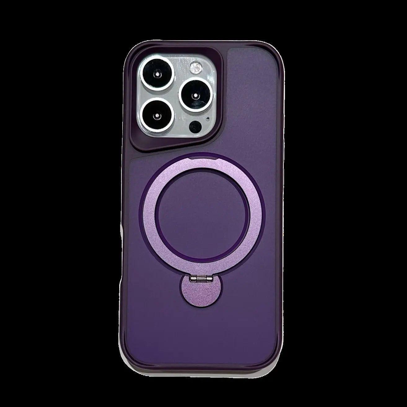 iPhone 16 Pro Skin Feeling Magnetic Rotating Bracket with Anti-Fall TPU PC