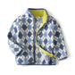 Boys’ Polar Fleece Jacket Diamond Print Zip Top