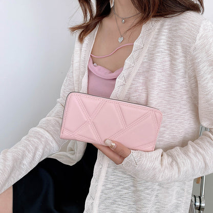 Fashion Casual Simple Mid-length Zipper Handbag - Zipper Handbag: Your New Style Sidekick in Fun!