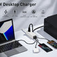 USB C Charger MANTO 65W 5-in-1 GaN USB Charging Station Super Fast Charger With 2 USB C Ports 2 USB Ports And 1 Outlet