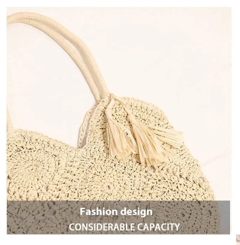 Plaid Grandma Style Tassel Woven Shoulder Bag Soft Medium Purse for Women