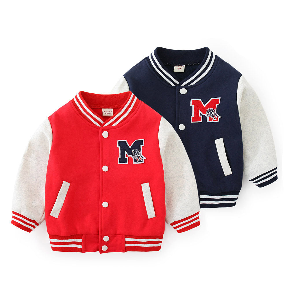 Children’s Cardigan Jacket Baseball Sweater Set