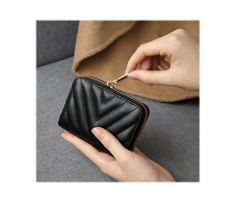 Lining PU Card Holder with Multiple Positions for Daily