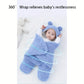 Winter Baby Sleeping Bag Bear Nap Printed Sleeping Bag Suitable For Babies Aged 0-10 Months Soft Nap Mat With Removable