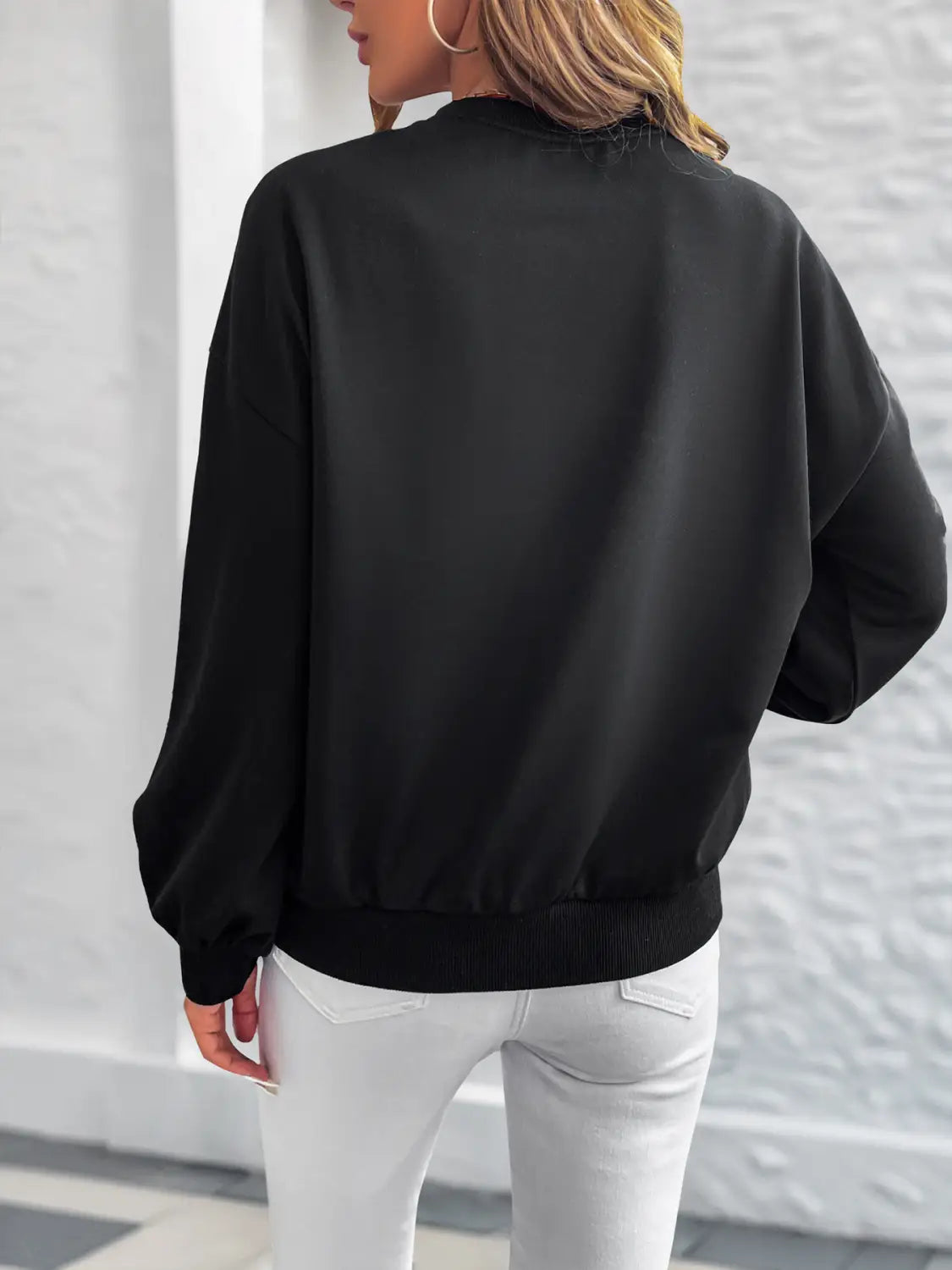 Fekete szív pulóver pulóver nők aranyos pamut kötött hosszú ujjú teteje