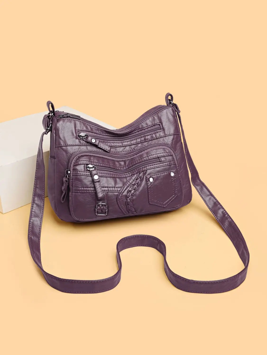 Polyester Crossbody Bag with Sandwich Pocket for United States Shipping